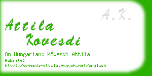 attila kovesdi business card