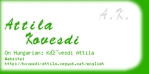 attila kovesdi business card